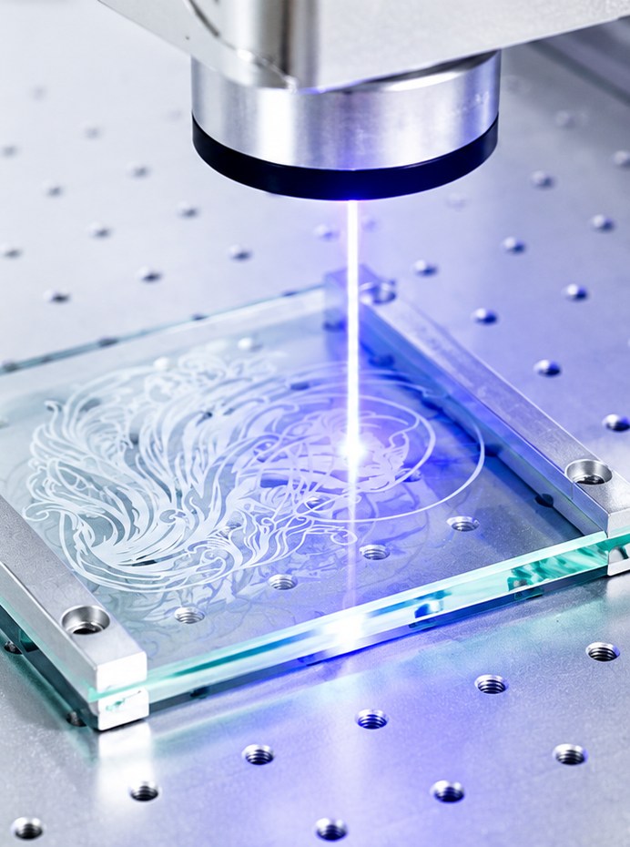 UV laser – jemné značenie skla (355 nm)